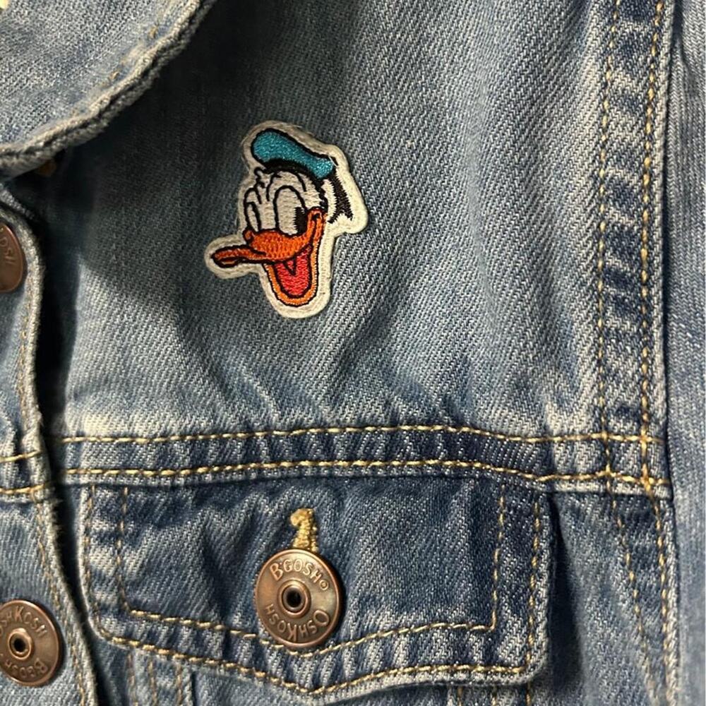 Custom OshKosh B'gosh Donald Duck denim jacket Size 7 youth - Picture 3 of 5